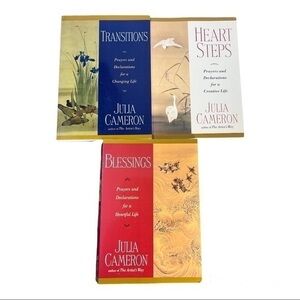 Julie Cameron book bundle lot of 3 Blessings Transitions Heart Steps